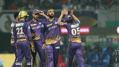 Team KKR celebrating the win.