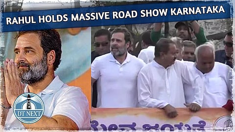 Rahul Holds Massive Road Show Karnataka