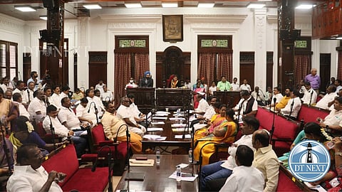 Greater Chennai Corporation's general council meeting was held at Ripon building on Friday