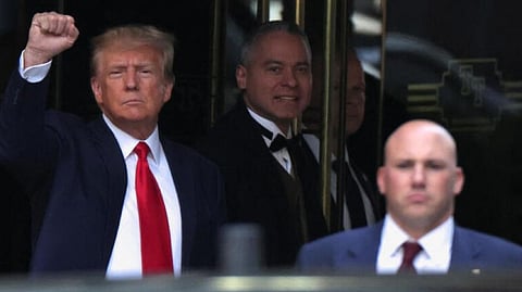 Trump enters New York courtroom