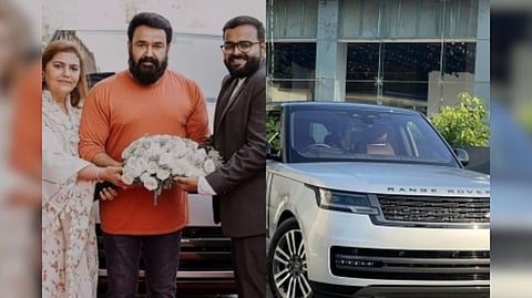 Mohanlal with his Range Rover