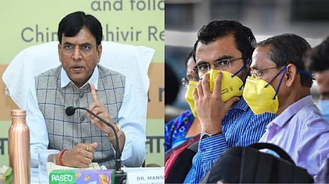 Union Health Minister Dr Mansukh Mandaviya (left)