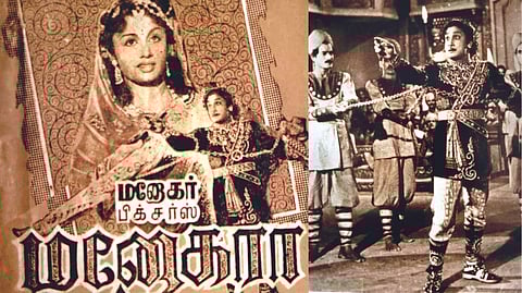 A chained Sivaji is inspired by his sad mother?s words and brings down the restraining pillars and goes onto destroy his enemies.