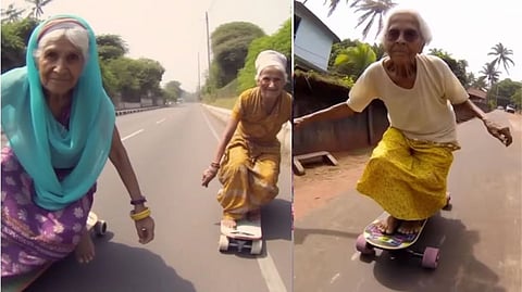 AI generated pictures of elderly women