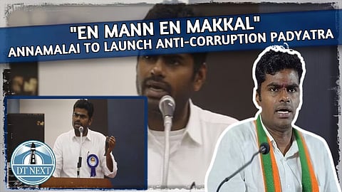 Annamalai to launch anti-corruption padyatra "En Mann En Makkal"