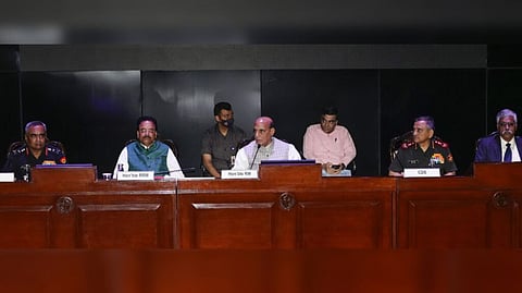 Defence Minister Rajnath Singh in Army Commanders' Conference
