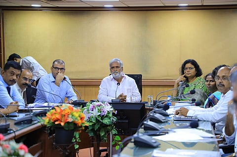 PK Sekarbabu conducted a meeting on Friday