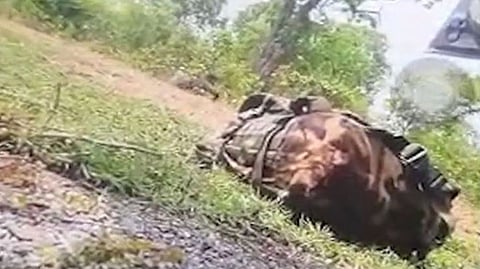 Screengrab of the viral video of Dantewada Naxal attack