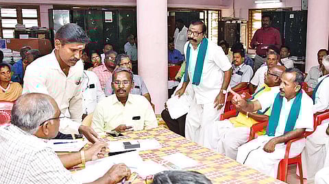 Farmers put forth their grievances in Thanjavur on Tuesday