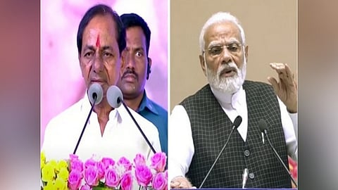 Telangana Chief Minister K Chandrashekar Rao, Prime Minister Narendra Modi