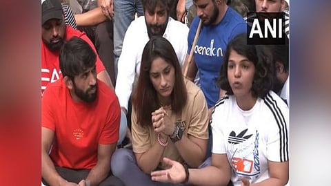 The protesting wrestlers