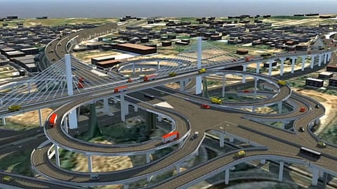 Graphical images of the expressway