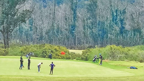 Putting was a challenge at the junior Golf tournament in Ooty
