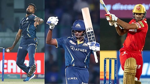 (From L to R) Hardik Pandya; Shubman Gill and Shikhar Dhawan