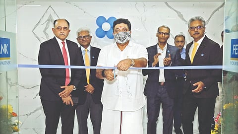 TN finance minister Palanivel Thiaga Rajan inaugurated the new premises of Federal Bank