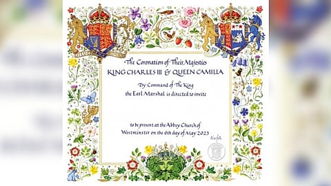 King Charles' coronation invitation