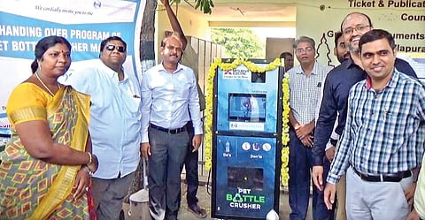 Mahabalipuram gets machine to recycle plastic bottles