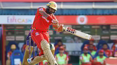 Bhanuka Rajapaksa reached his maiden IPL fifty in just 30 balls, with five fours and two sixes.