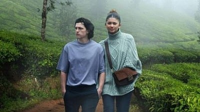Tom Holland and Zendaya holding hands in Munnar