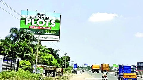 Advertisements on the highway