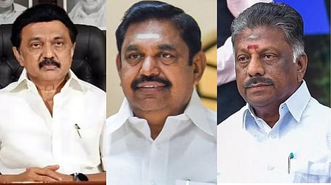 Chief Minister M K Stalin; Edappadi K Palaniswami; O Panneerselvam