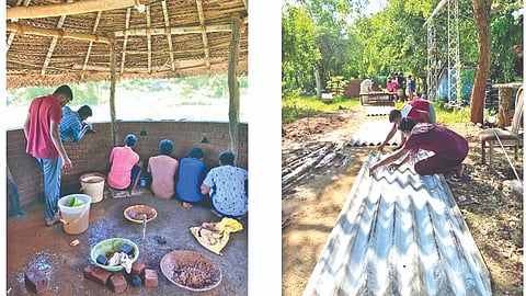 Volunteers at school