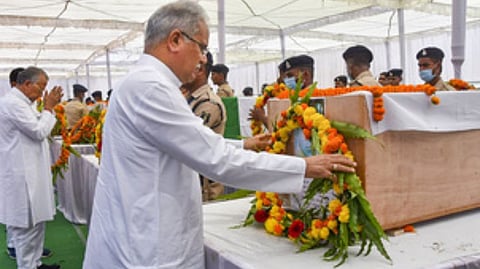 Chhattisgarh Naxal attack: Wreaths laid for 11 deceased