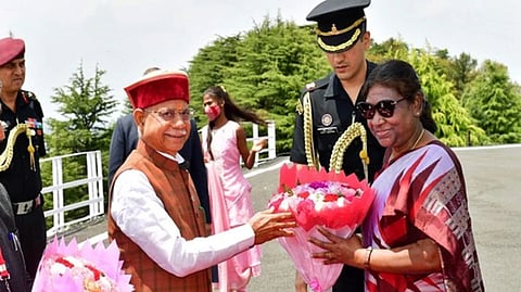 President Droupadi Murmu with Himachal Pradesh Governor Shiv Pratap Shukla