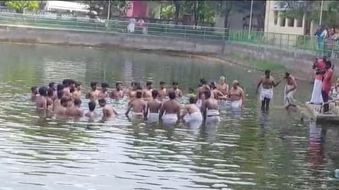 The 'Theerthavari' ceremony