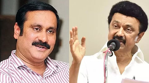 PMK president Anbumani Ramadoss; Chief Minister MK Stalin