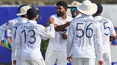 Sri Lanka players celebrating
