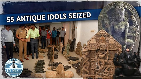 55 antique idols seized from art collector's house in Chennai