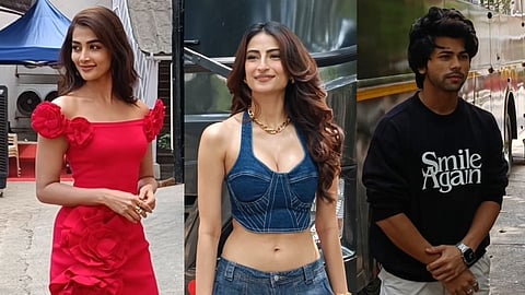 (L to R) Pooja Hegde, Palak Tiwari and Sidharth Nigam