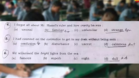 Screengrab of Class 10 English question paper