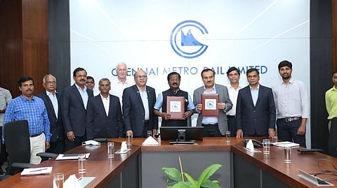 The contract was signed by T Archunan, director (projects), CMRL and Sunil Khattar, vice president, head-metro business unit, L&T for the sum of Rs 299 crores