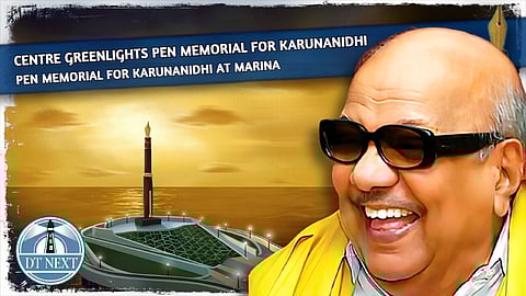 Centre greenlights pen memorial for Karunanidhi at Marina