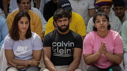 The protesting wrestlers