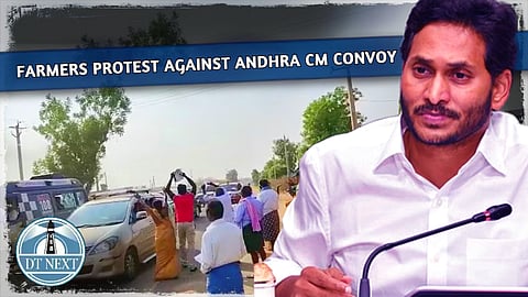 Farmers Protest Against CM YS Jagan Convoy