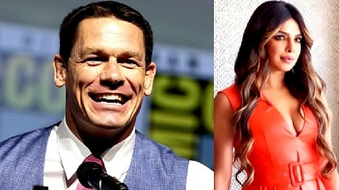 (L) John Cena; Priyanka Chopra(R)