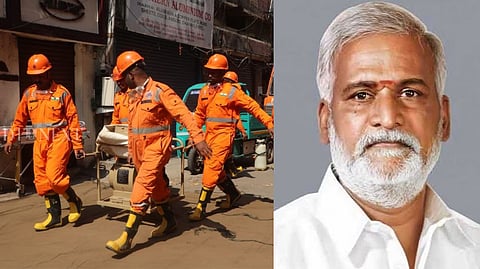 NDRF rescue team; PK Sekar Babu
