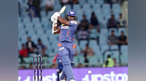 Kyle Mayers in action against Delhi Capitals in IPL 2023