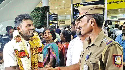 Rajasekar Pachai welcomed the airport