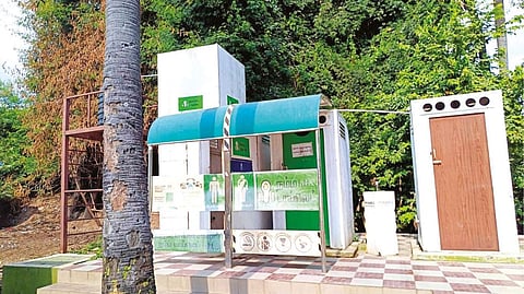 The public toilet in Madippakkam's Lake View Street cries for attention