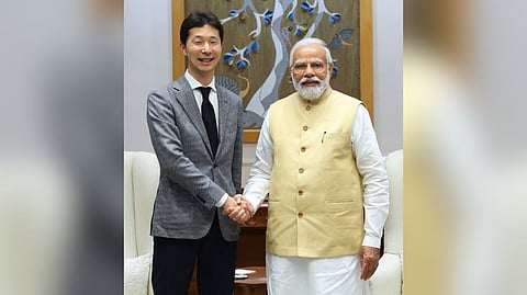 PM Narendra Modi and CEO Toshi Shiabata