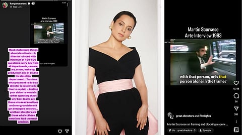 Kangana Ranaut's Instagram story; Kangana Ranaut; Martin Scorsese interview