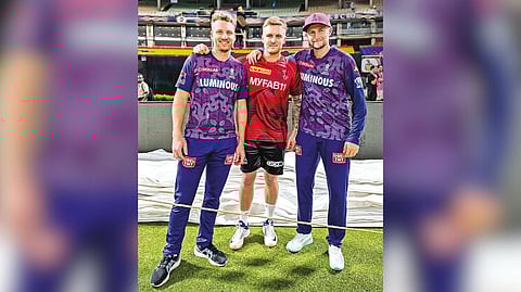 Jos Buttler, Jason Roy and Joe Root on the eve of the match
