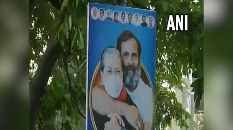 Posters of Congress leaders in Bengaluru