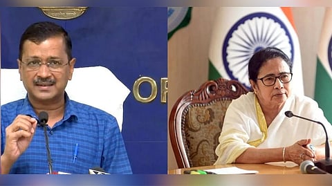 Delhi Chief Minister Arvind Kejriwal, Mamata Banerjee