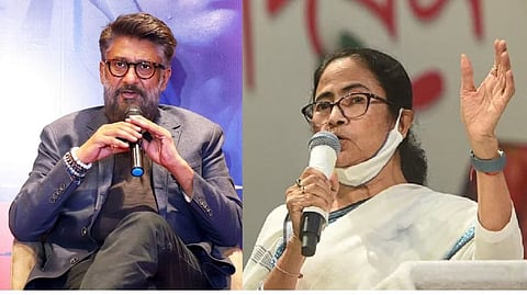 Vivek Ranjan Agnihotri (left); Mamata Banerjee