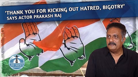 ‘Thank you for kicking out hatred, bigotry’: Actor Prakash Raj